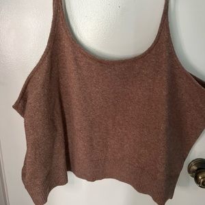 Old Navy Brown Cropped Sweater Tank